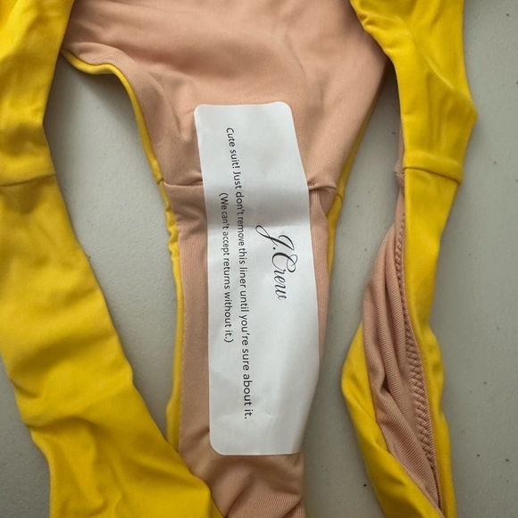 J.Crew Curved Waist Cheeky Bikini Swim Bottom Yellow Size Medium - Picture 7 of 7